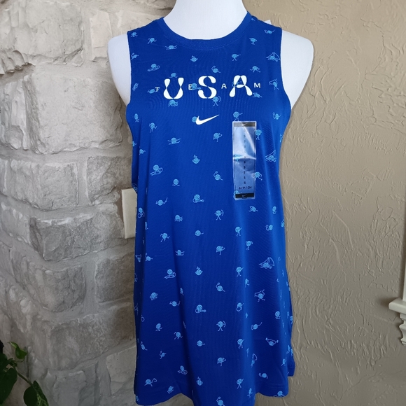 NWT Nike Women's Team USA Muscle Tank Top FZ3384-417 Size S - Picture 1 of 4